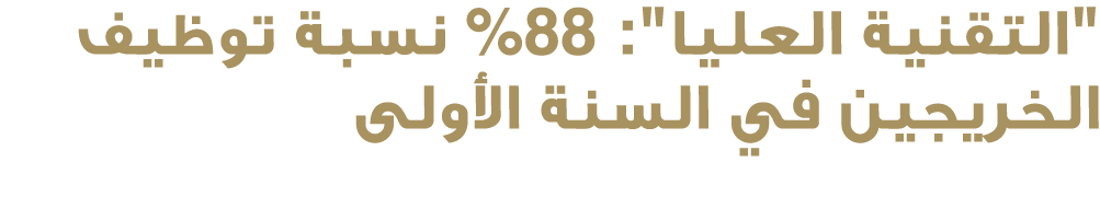 \“التقنية العليا\": %88 نسبة توظيف الخريجين في السنة الأولى