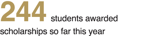244 students awarded scholarships so far this year