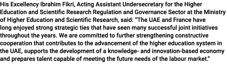 His Excellency Ibrahim Fikri, Acting Assistant Undersecretary for the Higher Education and Scientific Research Regula...