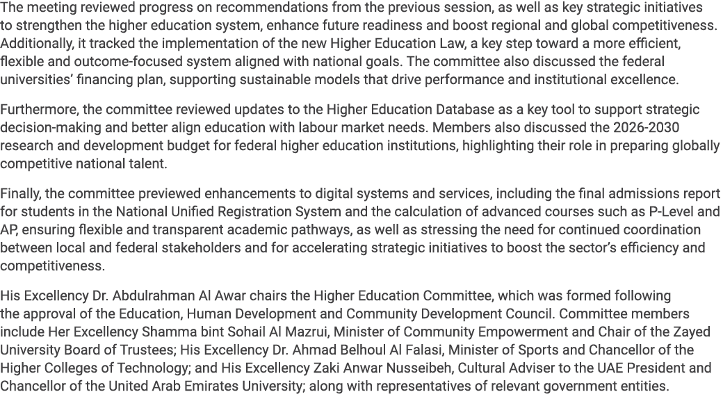 The meeting reviewed progress on recommendations from the previous session, as well as key strategic initiatives to s...