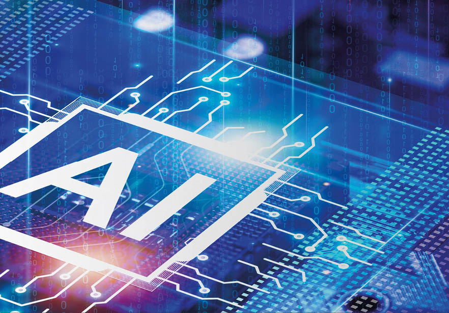 AI concept, controlling technological tools, intelligent robots. Development of an artificial code of ethics chips artificial intelligence science and technology and future and global connectivity