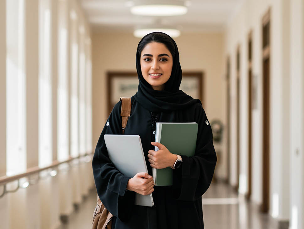 emirati student at universitymake it like photography shot