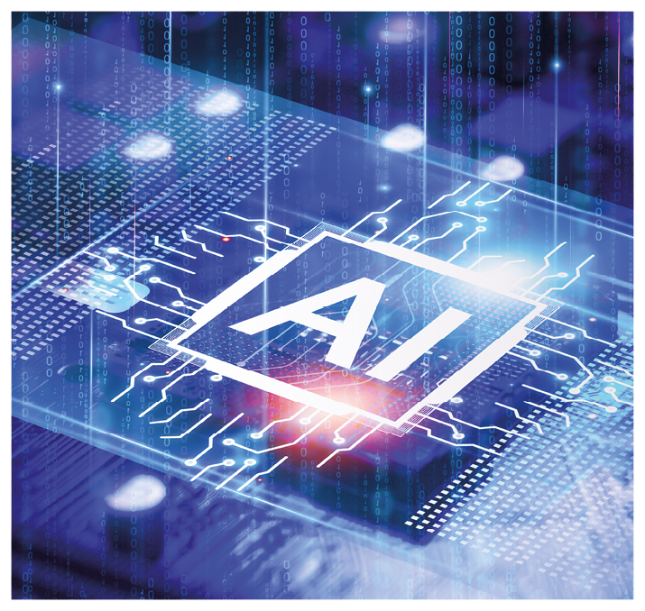 AI concept, controlling technological tools, intelligent robots. Development of an artificial code of ethics chips artificial intelligence science and technology and future and global connectivity