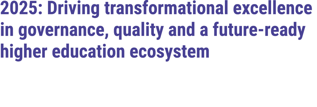 2025: Driving transformational excellence in governance, quality and a future ready higher education ecosystem 