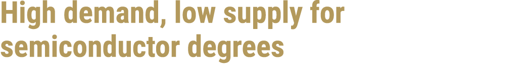High demand, low supply for semiconductor degrees 