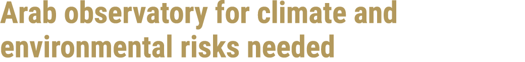Arab observatory for climate and environmental risks needed