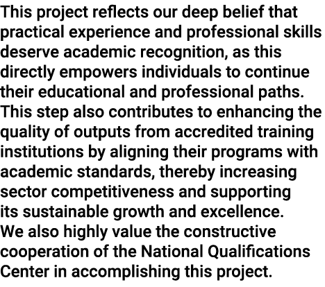 This project reflects our deep belief that practical experience and professional skills deserve academic recognition,...
