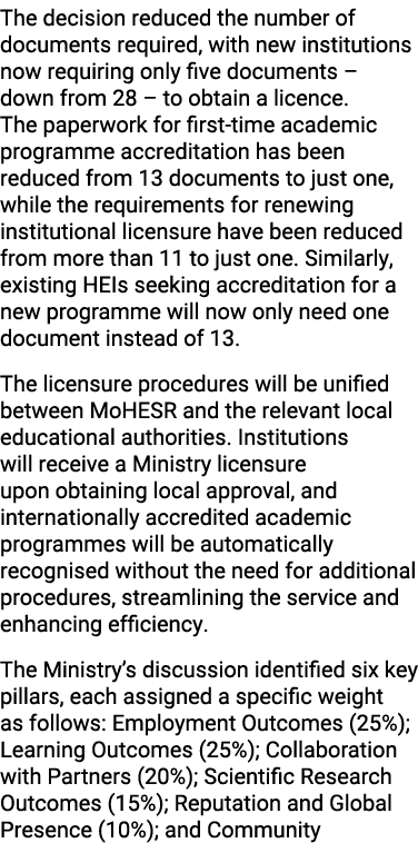 The decision reduced the number of documents required, with new institutions now requiring only five documents – down...