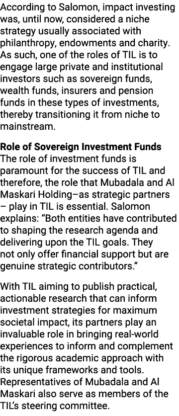 According to Salomon, impact investing was, until now, considered a niche strategy usually associated with philanthro...