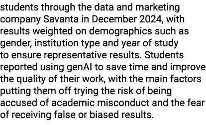 students through the data and marketing company Savanta in December 2024, with results weighted on demographics such ...