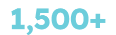 1,500+ 