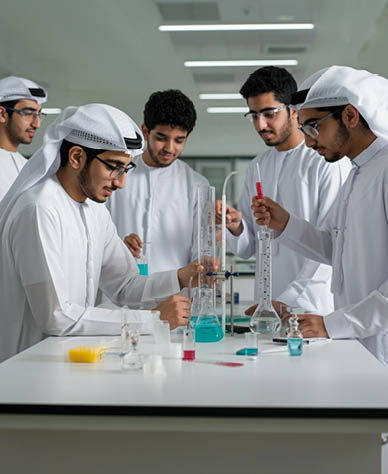 Indoor photo of emirates students lab research science 
